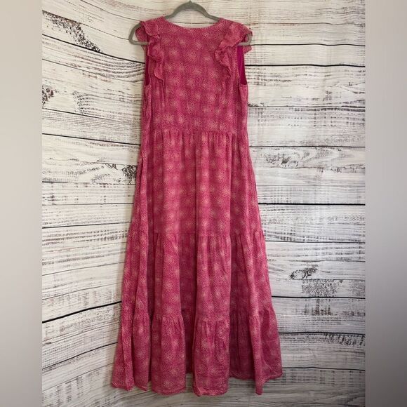 Banjanan Dress‎ Womens Sz Large Banjanan Beautiful Super Soft Maxi Cotton Tiered - Picture 6 of 14